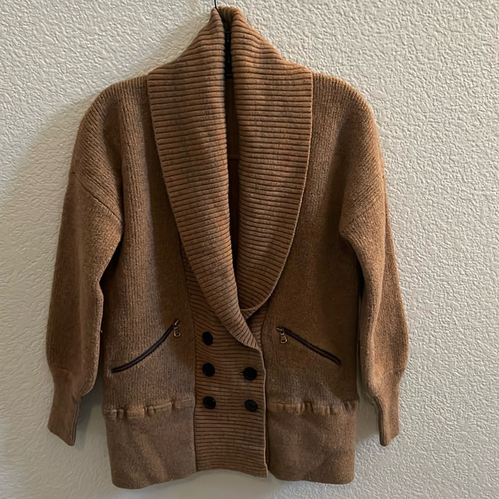 Diane Von furstenberg Wool Cotton SweaterJacket Size Large